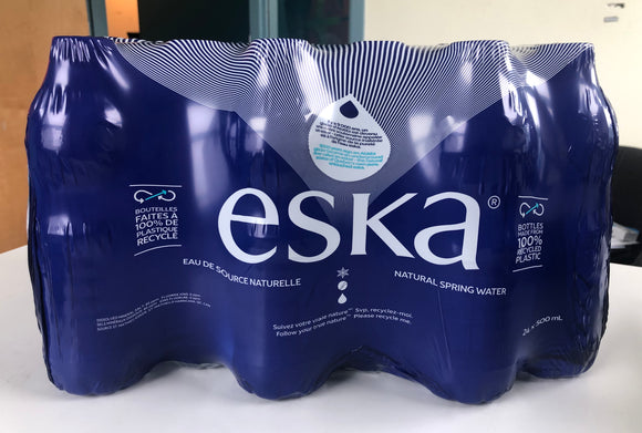 ESKA Natural Spring Water in NEW 100% recycled plastic bottles now available in stores